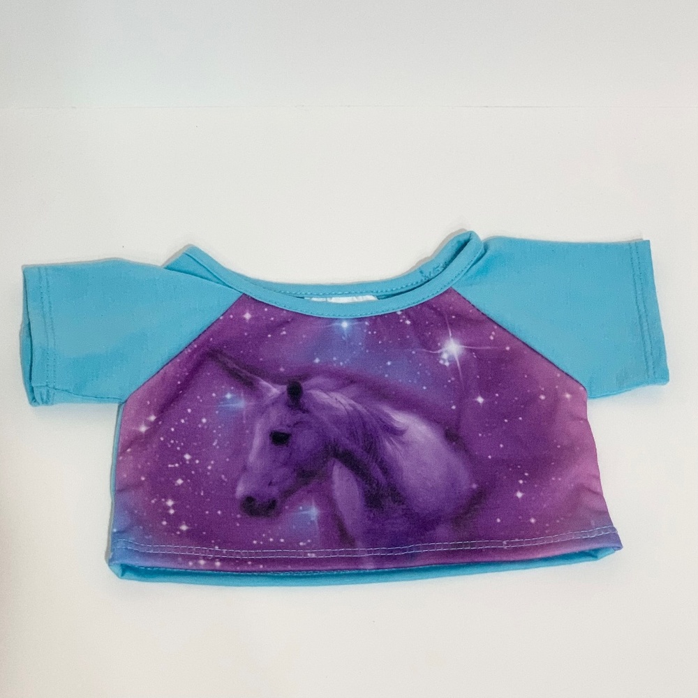 Build A Bear Rare Unicorn Galaxy bear shirt